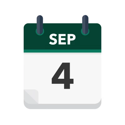 Calendar icon showing 4th September