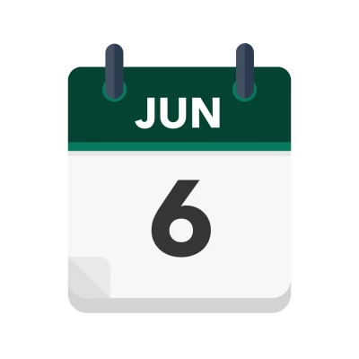 Calendar icon showing 6th June