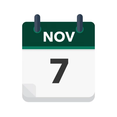 Calendar icon showing 7th November